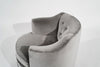 Edward Wormley for Dunbar Swivel Chairs in Grey Alpaca Velvet, C. 1950s
