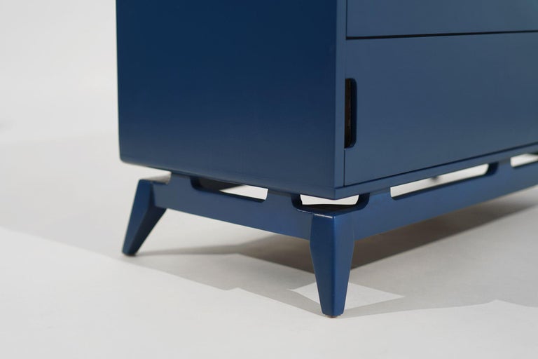 Royal Blue MCM Chests of Drawers, C. 1950s