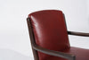 Set of Lounge Chairs by Ole Wanscher in Sangria Leather, Denmark, C. 1960s
