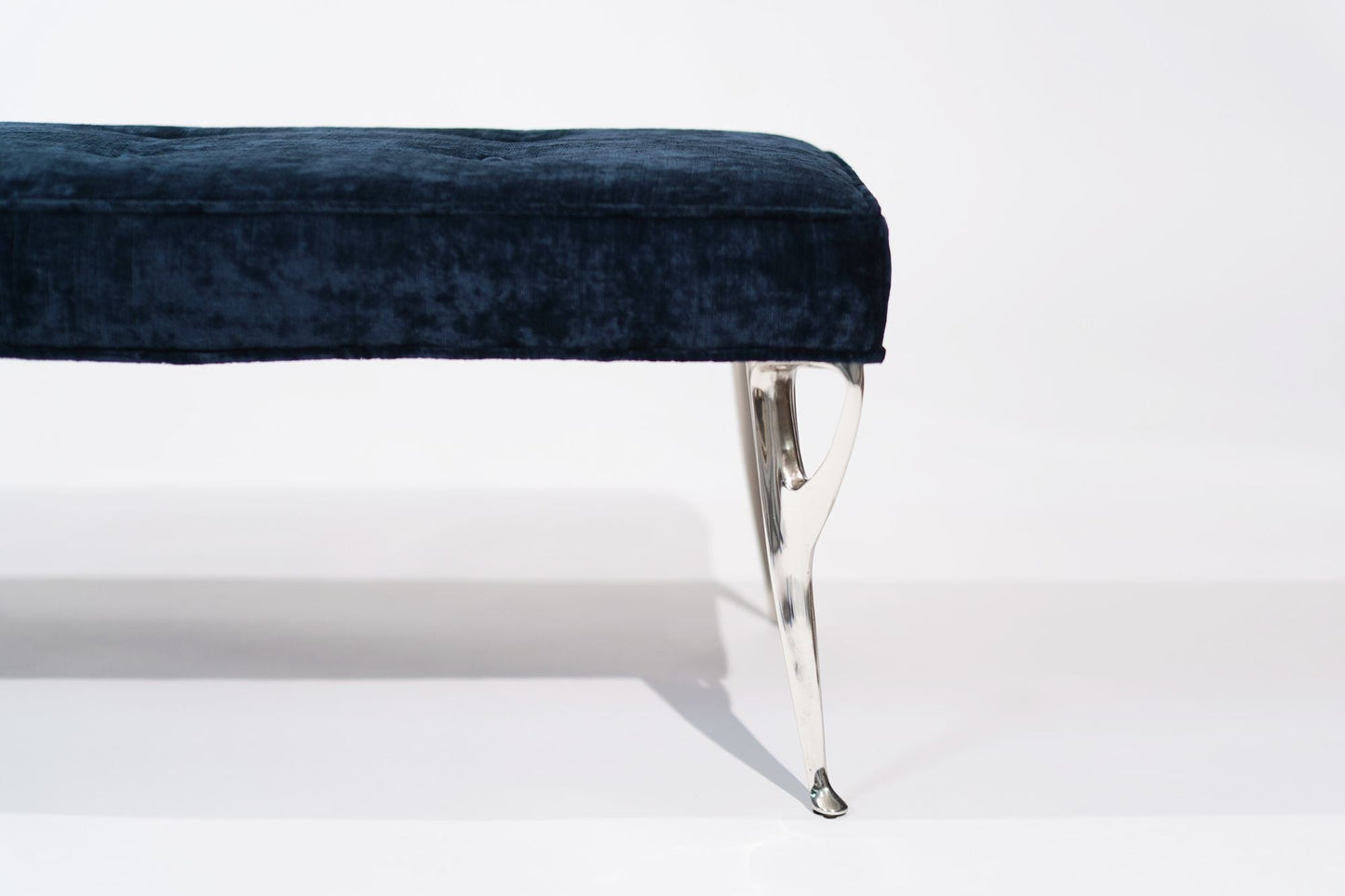 Mid Century Italian Bench in Chenille, C. 1950s