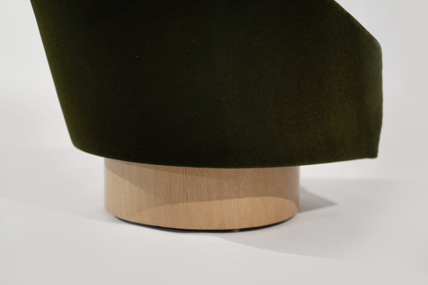 Adrian Pearsall for Craft Associates Swivel Chairs in Olive Velvet, C. 1950s