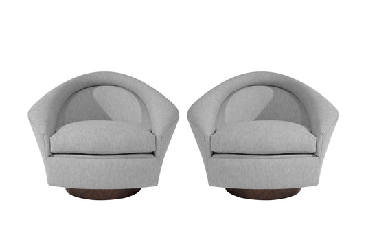Set of Swivel Tilt Lounge Chairs by Adrian Pearsall, C. 1950s