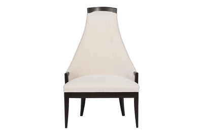 Highback Accent Chair in Ivory Mohair, C. 1950s