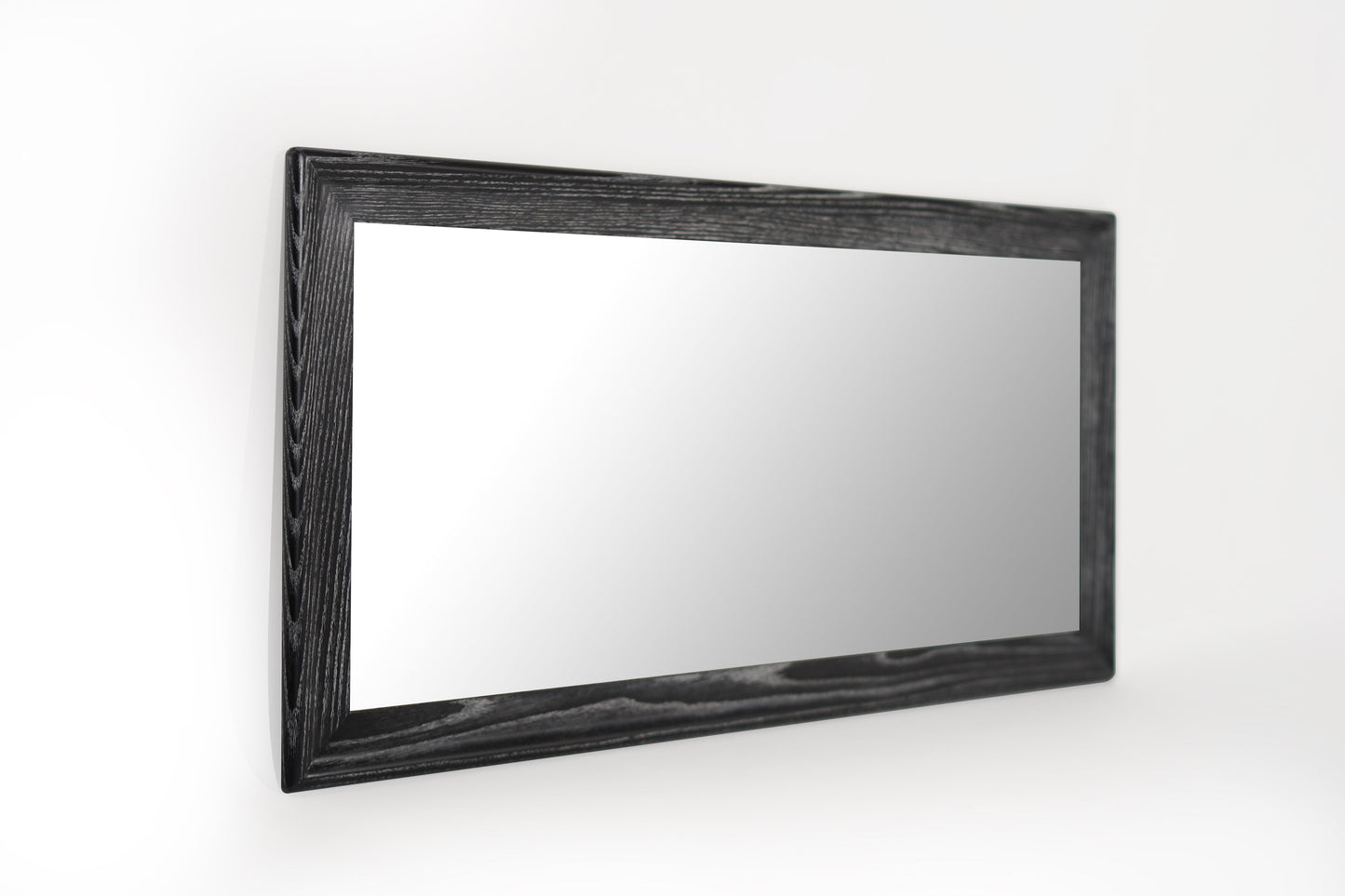 Modernist Limed Oak Rectangular Mirror, Circa 1960s