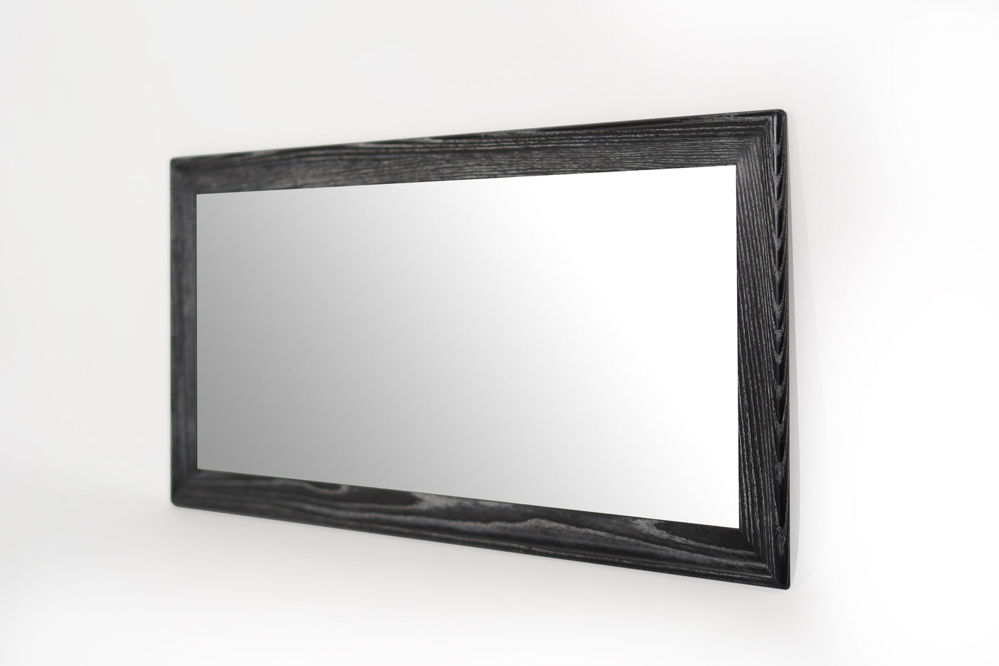 Modernist Limed Oak Rectangular Mirror, Circa 1960s