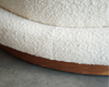Milo Baughman Satellite Chaise Lounge in Boucle and Walnut, C. 1970s