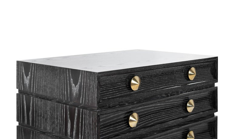Stacked Nightstands in Black Ceruse