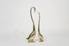 Set of Large-Scale Vintage Brass Swan Sculptures, C. 1950s