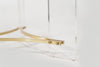 Lucite and Brass Coffee Table by Charles Hollis-Jones, C. 1970s