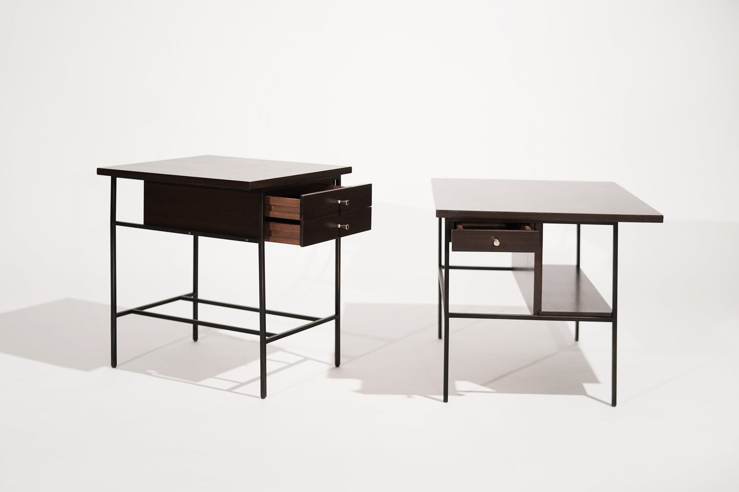 Set of Bronze Frame End Tables by Paul McCobb