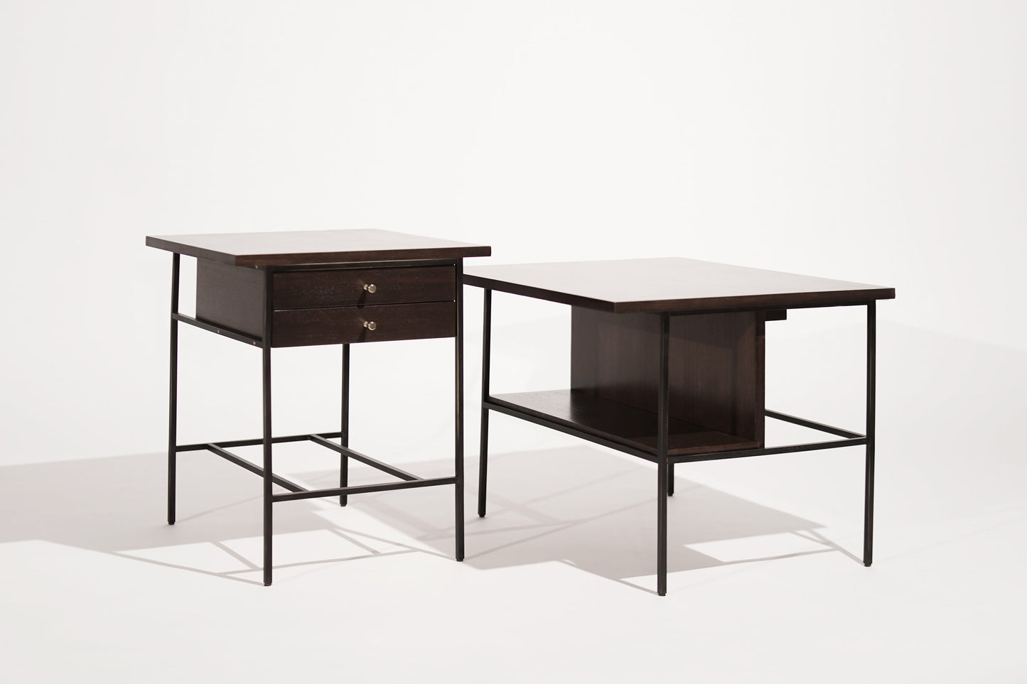 Set of Bronze Frame End Tables by Paul McCobb