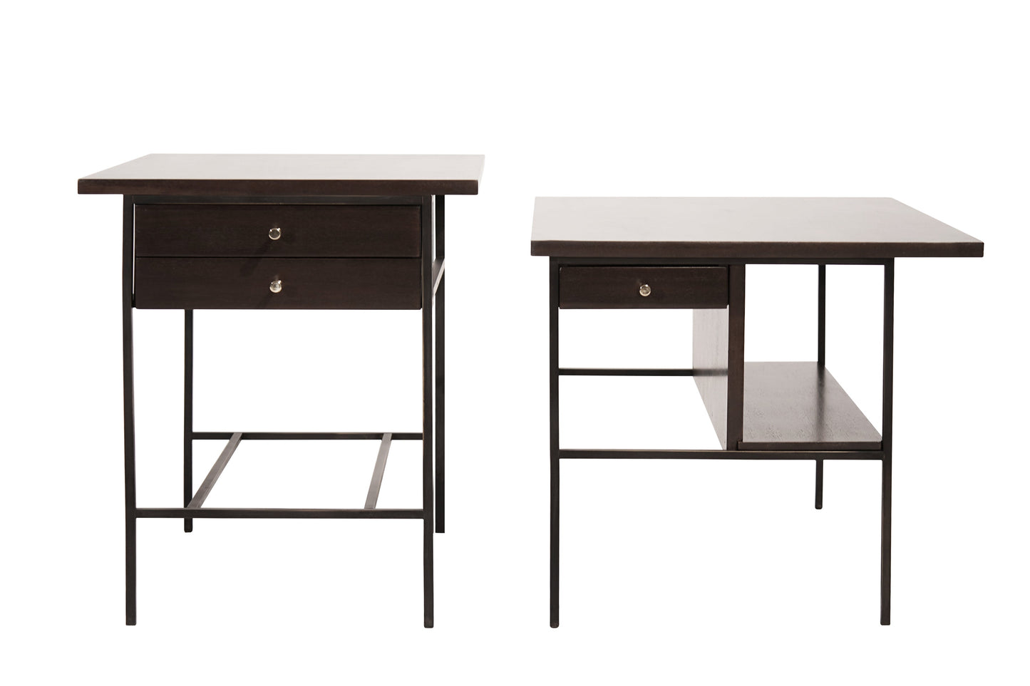 Set of Bronze Frame End Tables by Paul McCobb