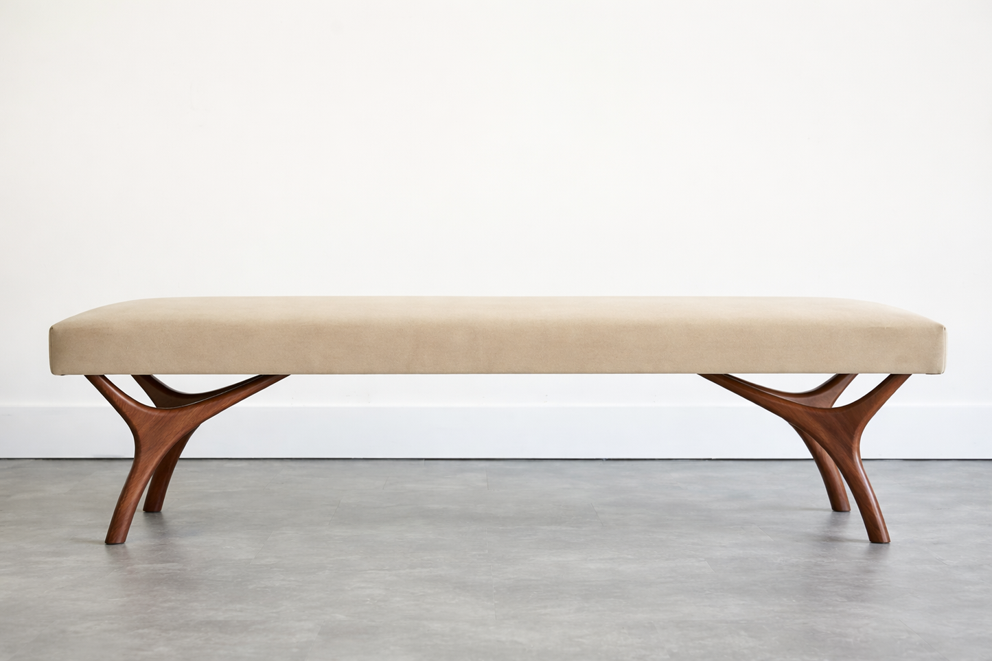 Crescent Bench Series 72 in Special Walnut