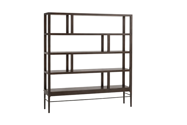 Linear Bookcase in Espresso Walnut