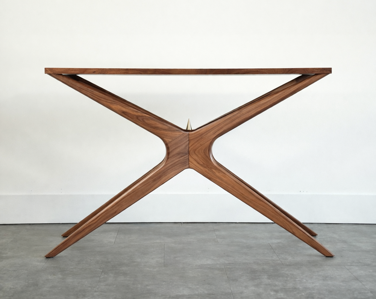 Gazelle Console Table Series 48 in Natural Walnut | Bespoke MCM