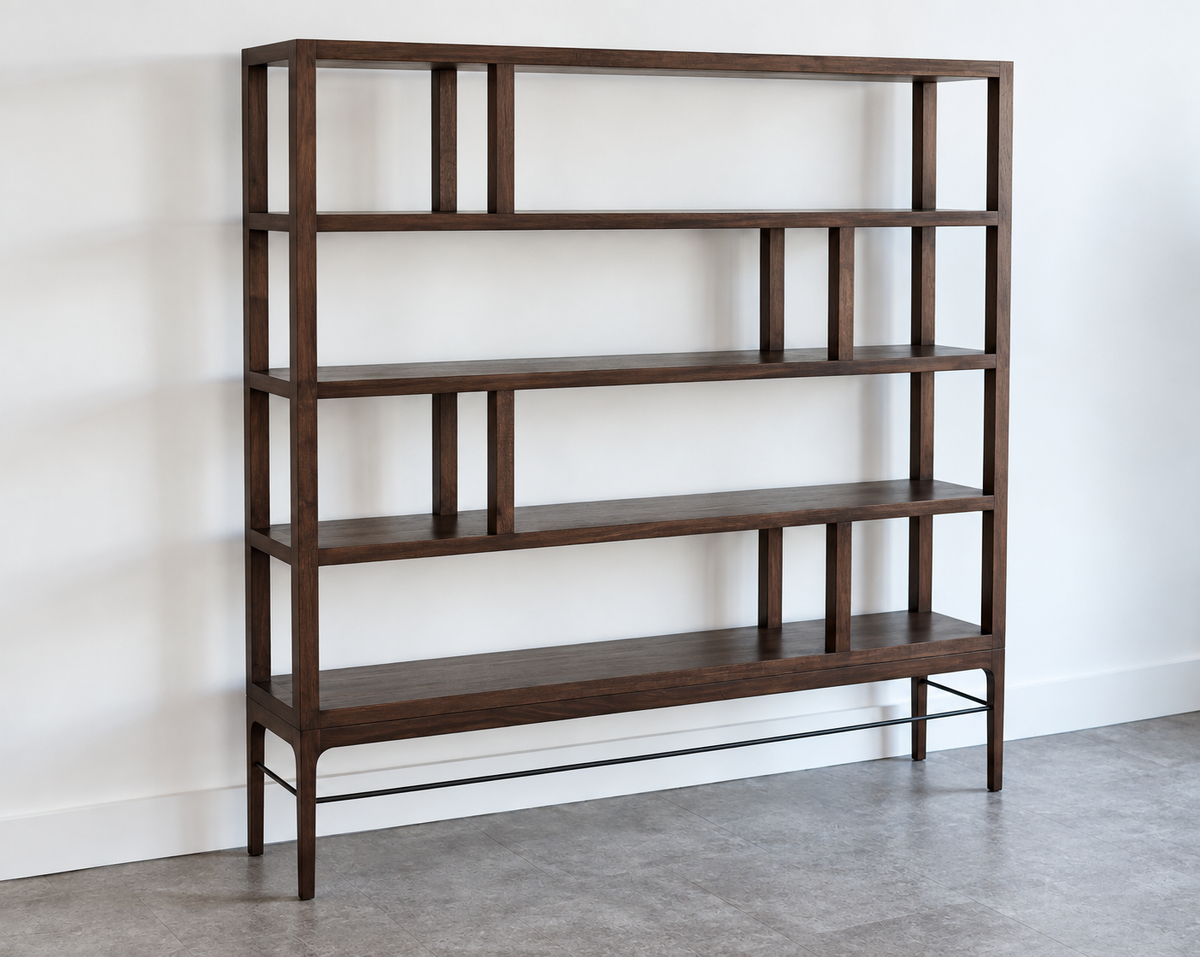 Linear Bookcase in Espresso Walnut