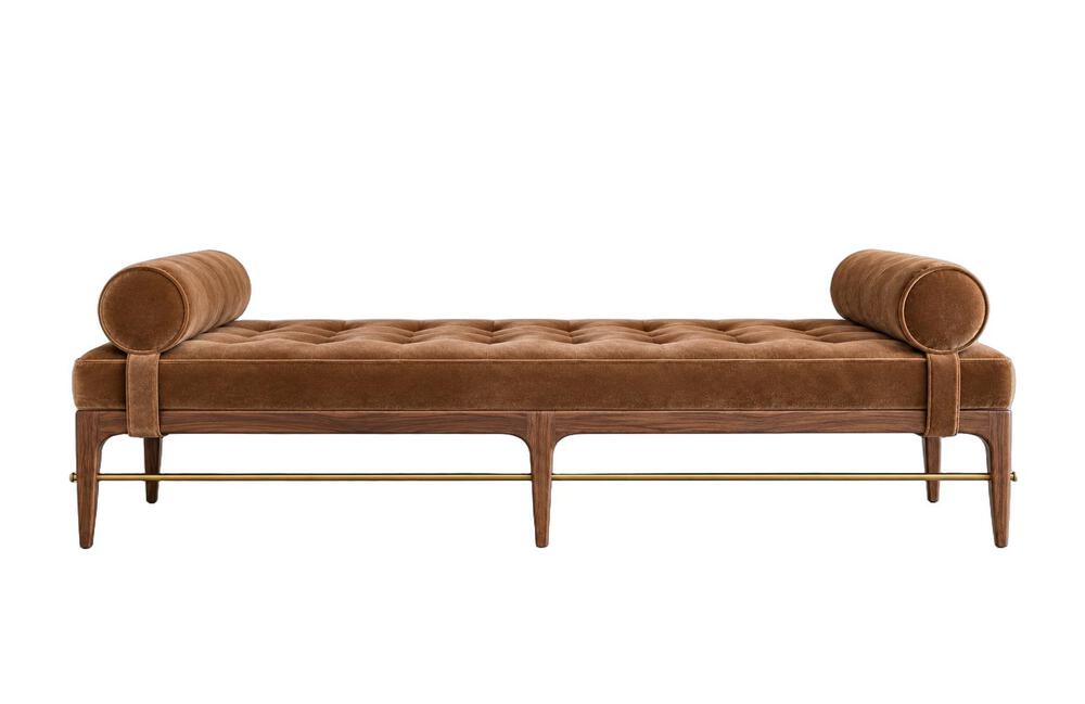 Linear Daybed – Double Bolster in Natural Walnut Series 72