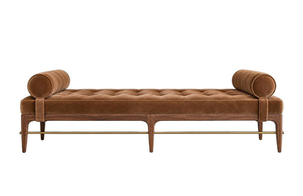 Linear Daybed – Double Bolster in Natural Walnut Series 72