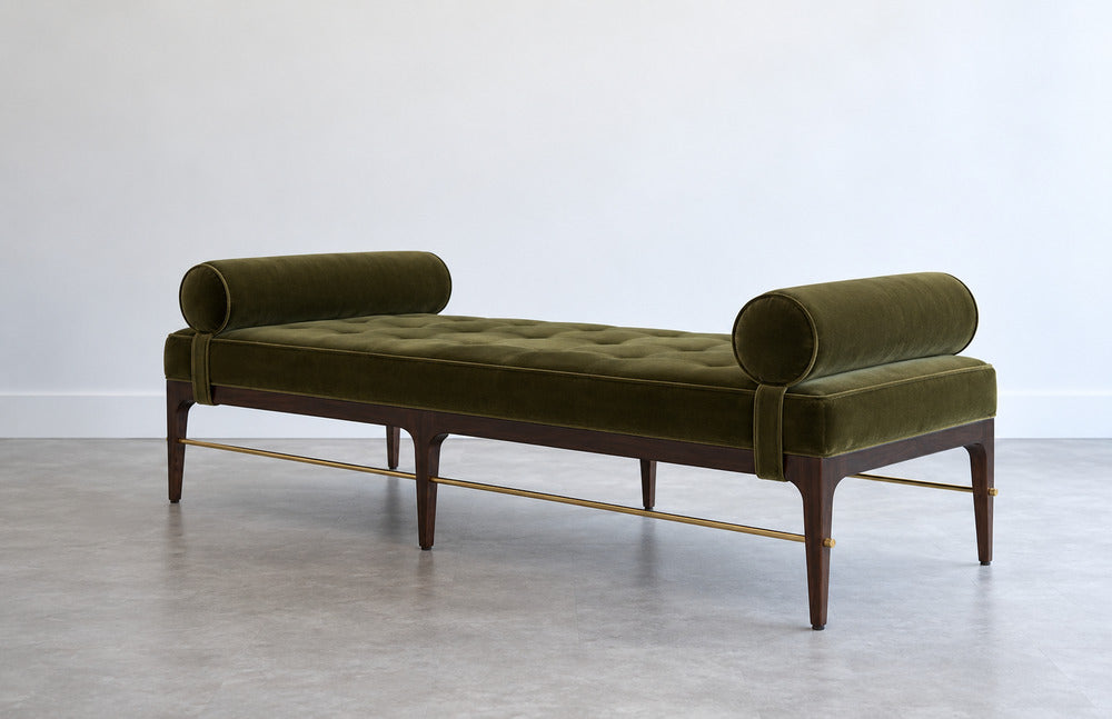 Linear Daybed – Double Bolster in Espresso Walnut Series 72