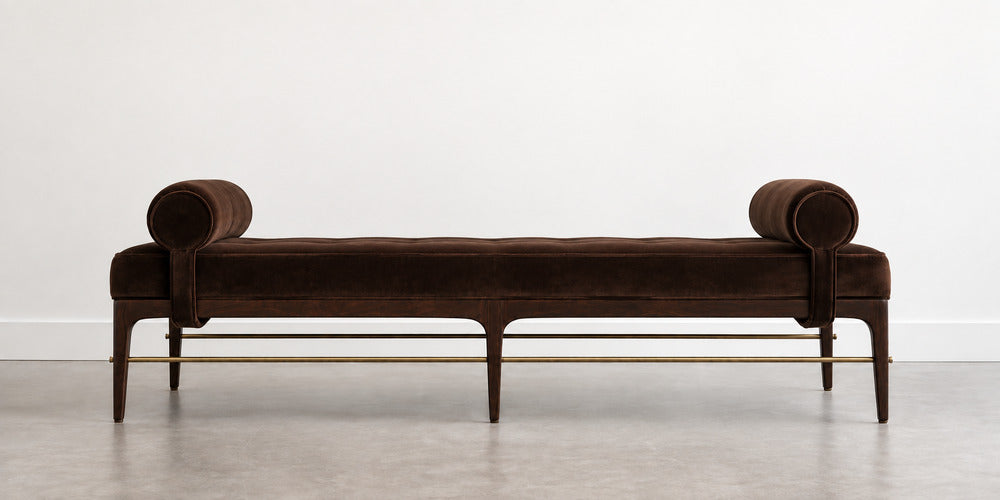 Linear Daybed – Double Bolster in Espresso Walnut Series 72