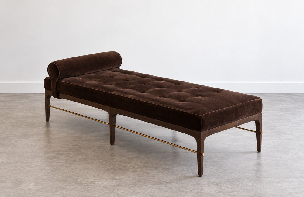 Linear Daybed – Double Bolster in Espresso Walnut Series 72