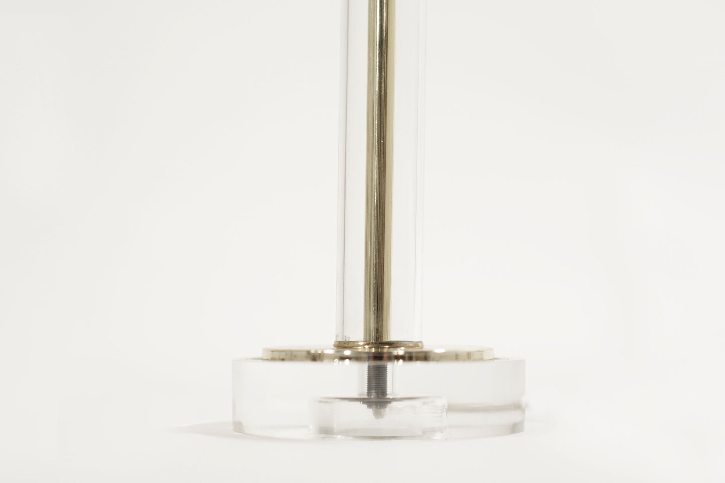 Glass and Brass Table Lamps, C. 1960s