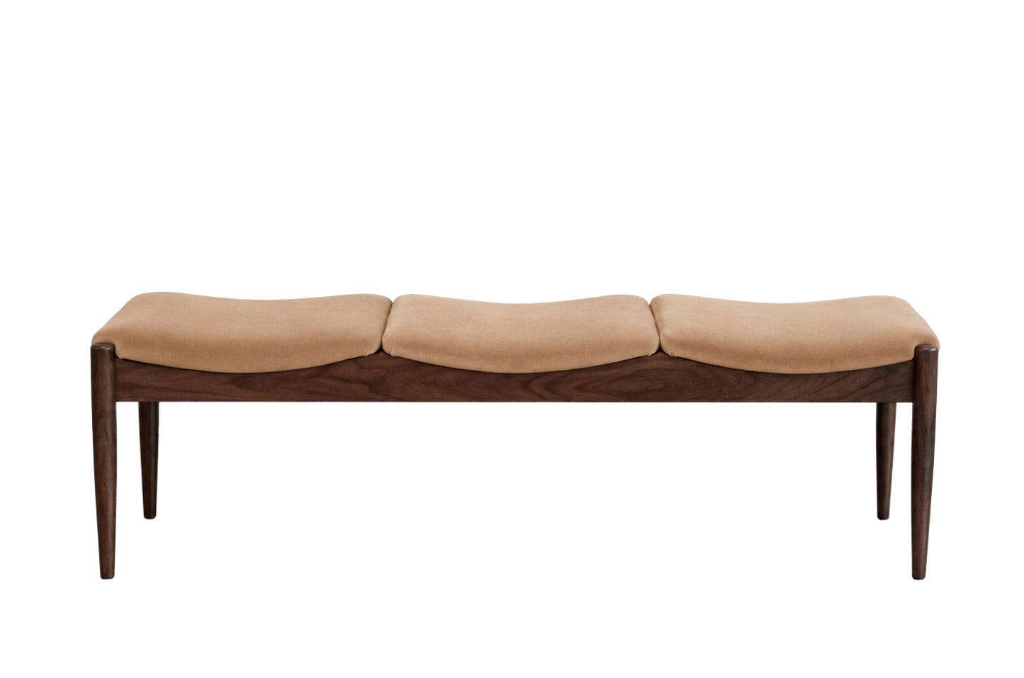 Wave III Bench in Dark Walnut