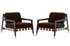 Walnut Lounge Chairs by Edmond J. Spence, C. 1950s
