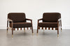 Walnut Lounge Chairs by Edmond J. Spence, C. 1950s