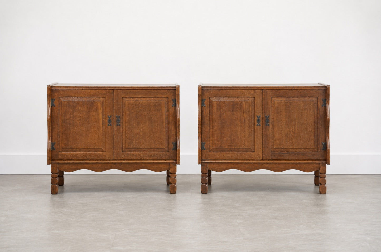 Pair of Danish Oak Cabinets Attributed to Henning Kjærnulf, Denmark, c. 1960s