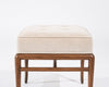 Stools by T.H. Robsjohn-Gibbings in Walnut and Velvet, C. 1950s