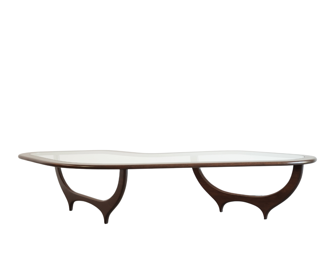 Contour Coffee Table in Special Walnut by Stamford Modern