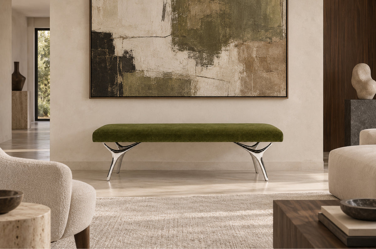 Crescent Bench Series 60 in Nickel