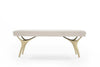 Crescent Bench Series 48 in Brushed Brass
