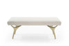 Crescent Bench Series 48 in Brushed Brass