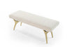 Crescent Bench Series 48 in Brushed Brass