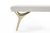 Crescent Bench Series 48 in Brushed Brass
