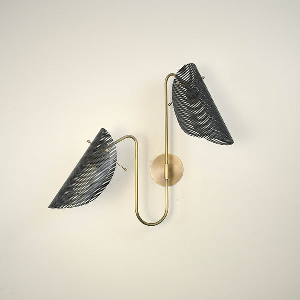 Tulle 2 Wall Lamp (Natural Brass, Black)