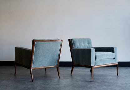 Set of Club Chairs by T.H. Robsjohn-Gibbings for Widdicomb in Mohair, C. 1950s