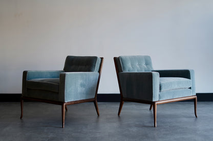 Set of Club Chairs by T.H. Robsjohn-Gibbings for Widdicomb in Mohair, C. 1950s