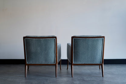 Set of Club Chairs by T.H. Robsjohn-Gibbings for Widdicomb in Mohair, C. 1950s