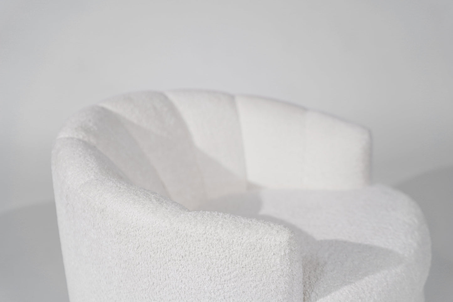 Channel Back Swivel Chairs on Dark Walnut Supports, Directional, C. 1970s