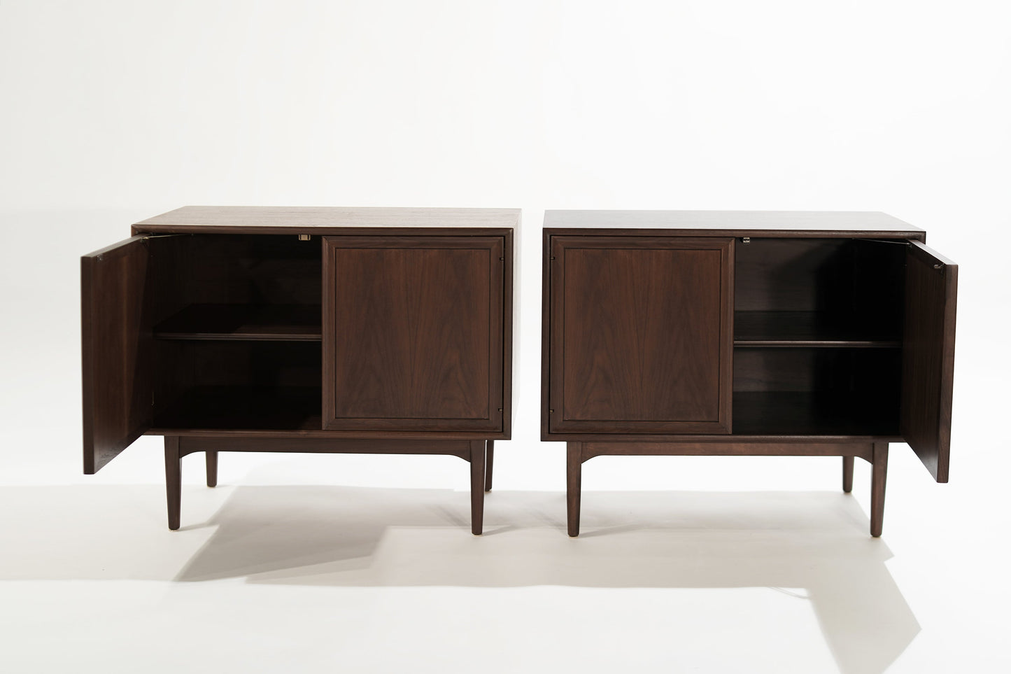 Set of Walnut Cabinets by Kipp Stewart, 1950s
