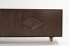 Mid-Century Modern Dark Walnut Credenza, C. 1950s