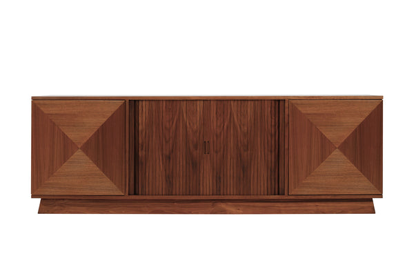 Scandinavian Modern Teak & Walnut Credenza, C. 1950s