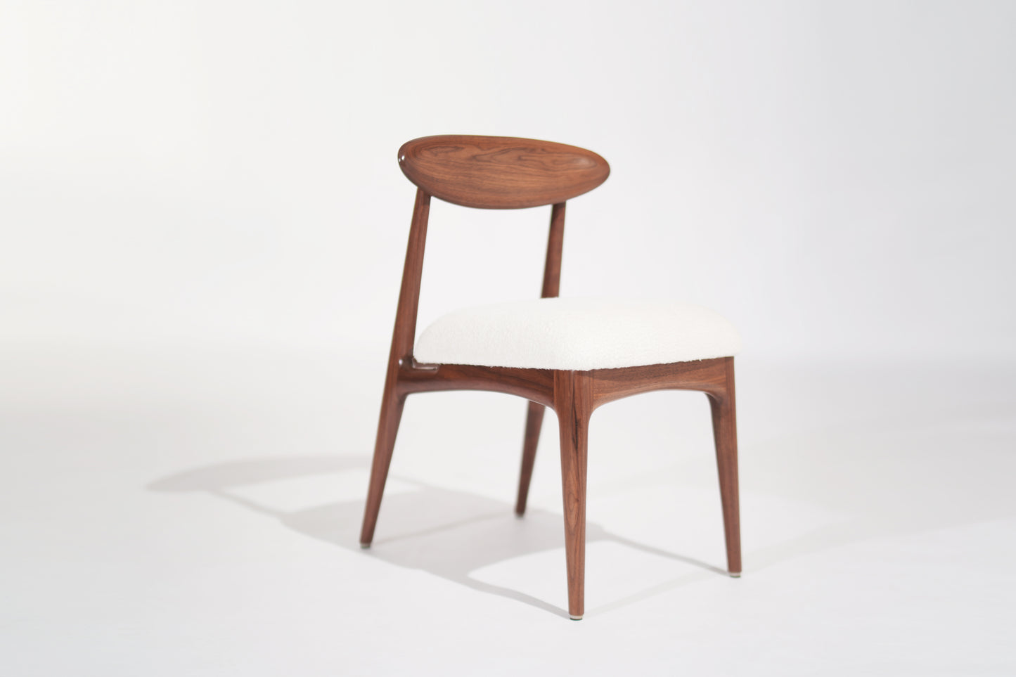 Sculpted Walnut Desk Chair by C. Stan Morris, C. 1967