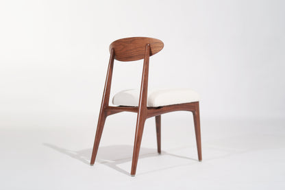 Sculpted Walnut Desk Chair by C. Stan Morris, C. 1967