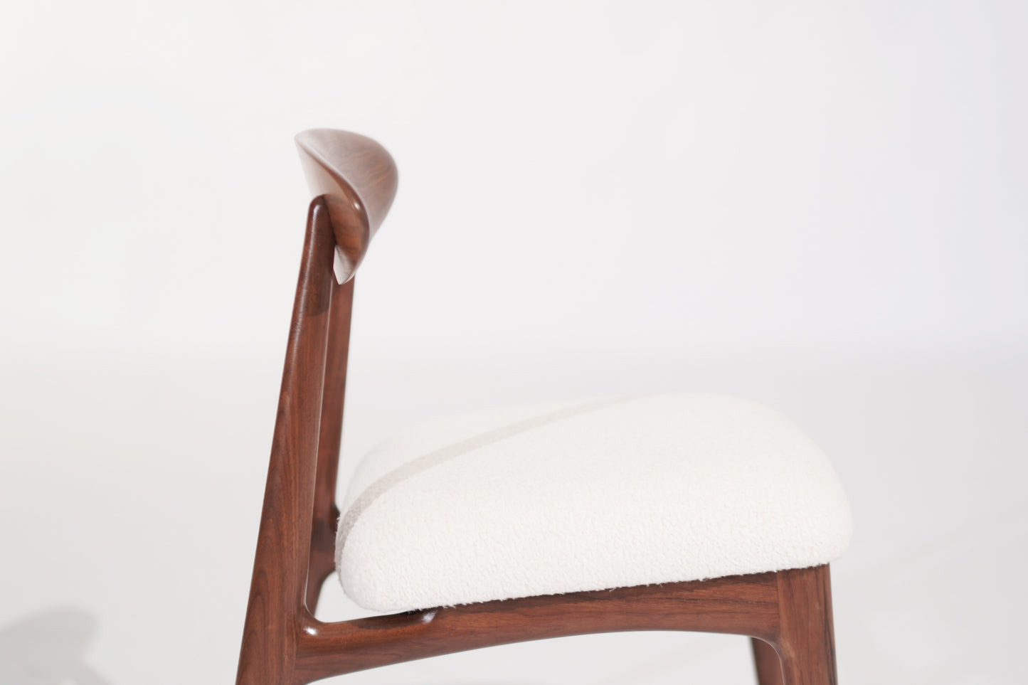 Sculpted Walnut Desk Chair by C. Stan Morris, C. 1967