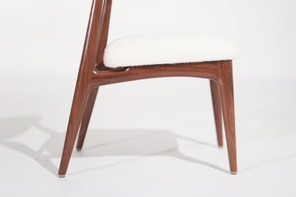 Sculpted Walnut Desk Chair by C. Stan Morris, C. 1967