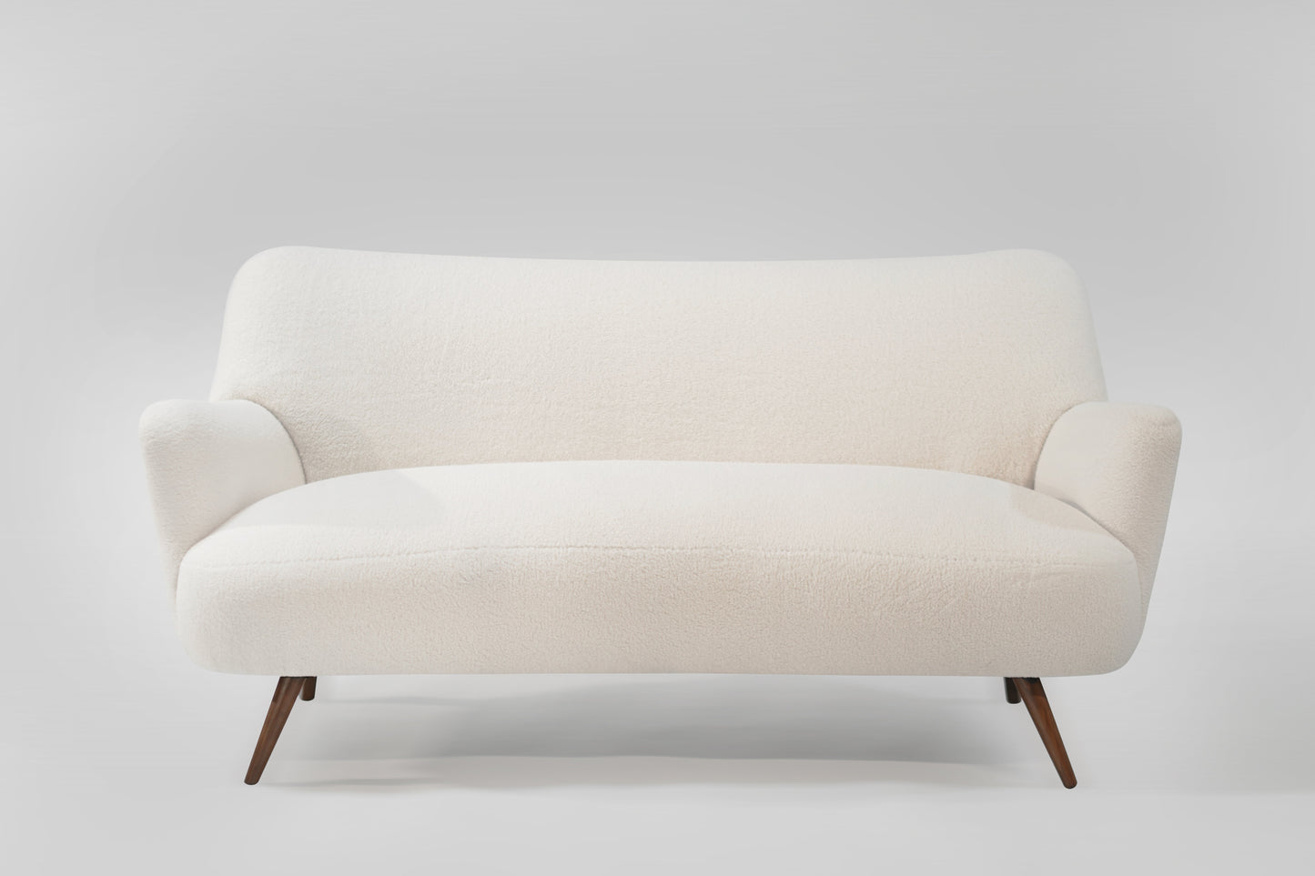 Scandinavian Loveseat in Wool, Denmark, C. 1950s